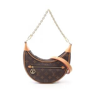 Louis Vuitton Loop Shoulder Bag Canvas Leather Monogram Brown